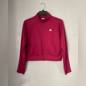 Adidas oversized crop jacket with pockets